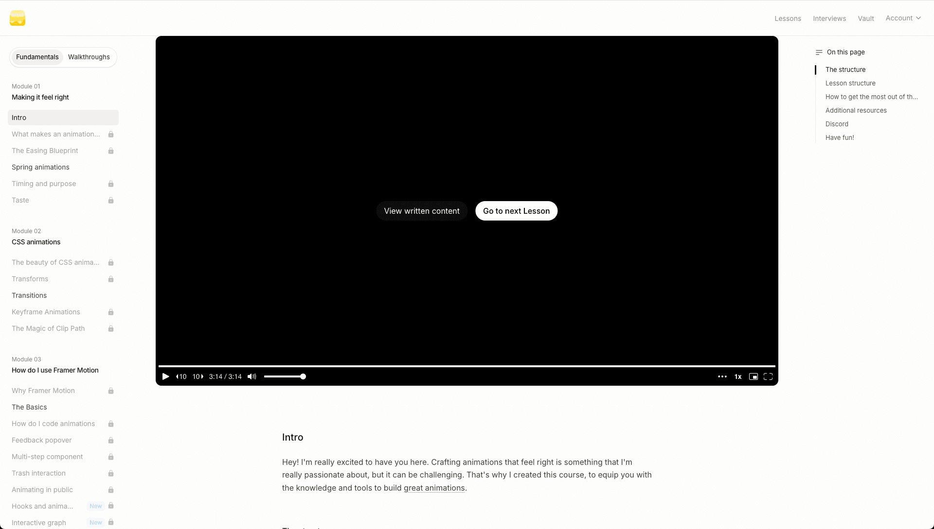 Animations on The Web Course Page